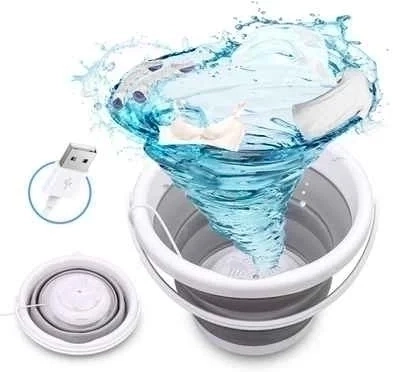 Taiso Mini Washing Machine Portable Foldable Laundry Tub Ultrasonic Turbine Washing System with USB Power Supply Washing Machine for Home Travel Apartments Dormitories Socks Underwear