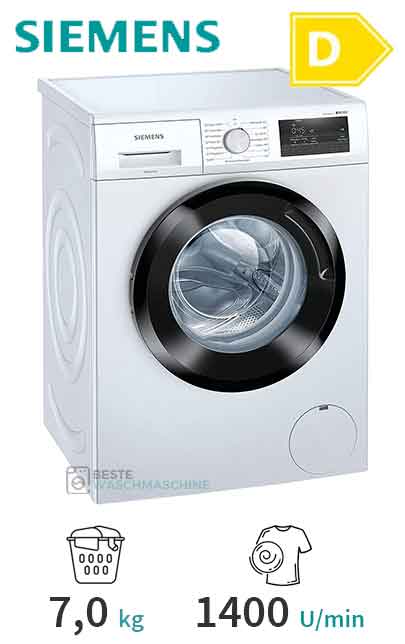 Siemens WM14N0K4 iQ300 Waschmaschine 7kg D 1400 Umin varioSpeed Funktion Nachlegefunktion aquaStop